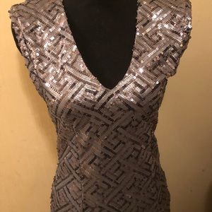 Silver Sequin party dress